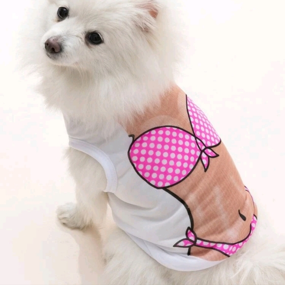 Other - CATS OR DOGS! Beach Bod Print Sleeveless Pet Tank